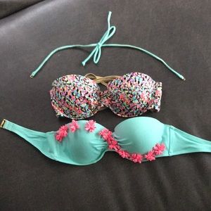 2 Victoria’s Secret bathing suit tops 36B